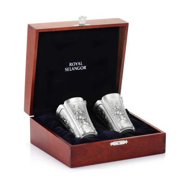 Four Seasons Beaker Pair in Wooden Gift Box