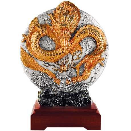 Celestial Dragon Figurine in Wooden Gift Box