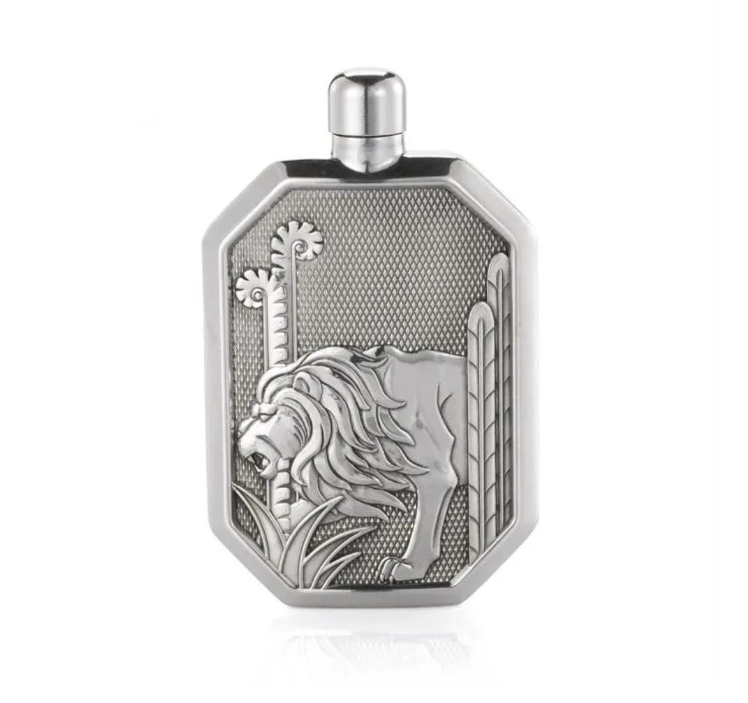 Lion Hip Flask LG - Savannah - main view