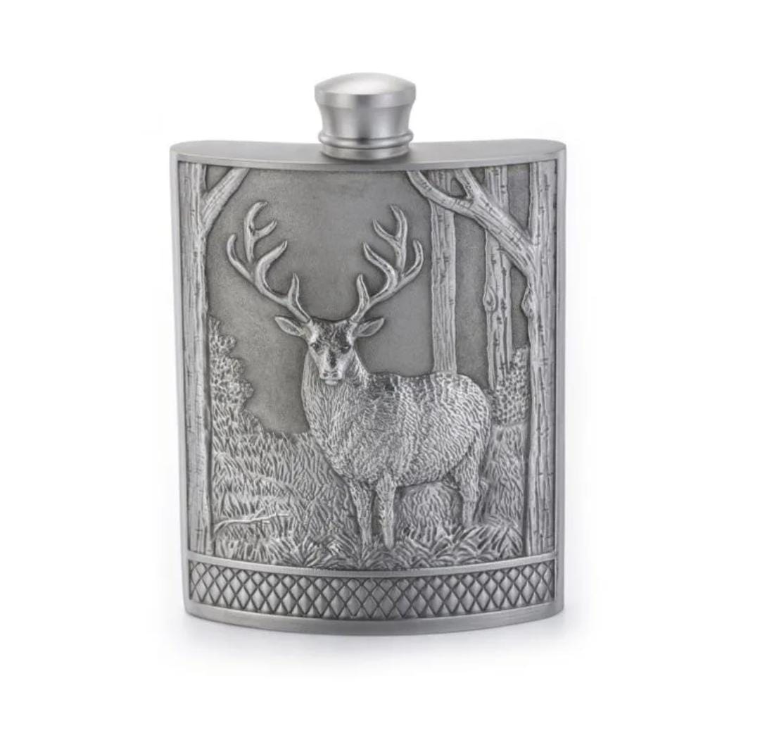 Stag Hip Flask - Woodland