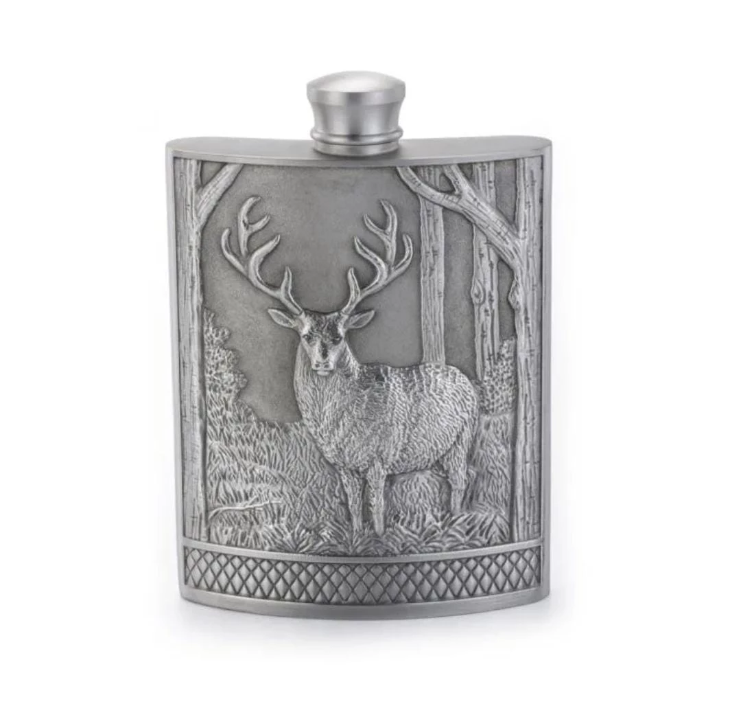 Stag Hip Flask - Woodland - main view