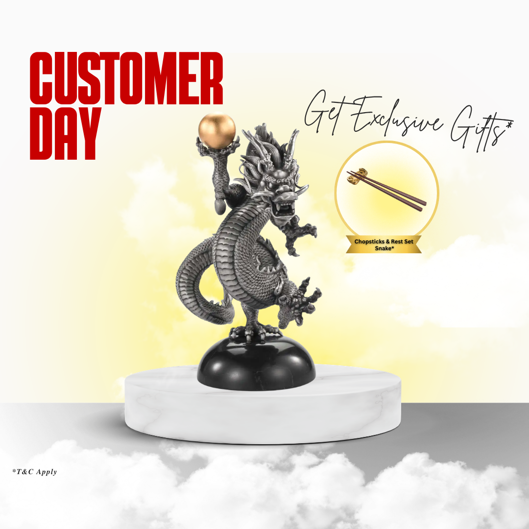Royal Selangor Azure Dragon LG + FREE GIFT Chopsticks & rest Year of The Snake | October Celebration