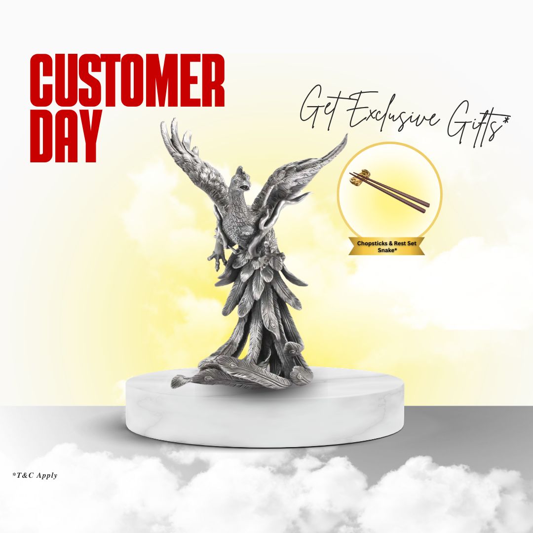 Vermilion Phoenix LG + FREE GIFT Chopsticks Rest Year of The Snake | October Celebration