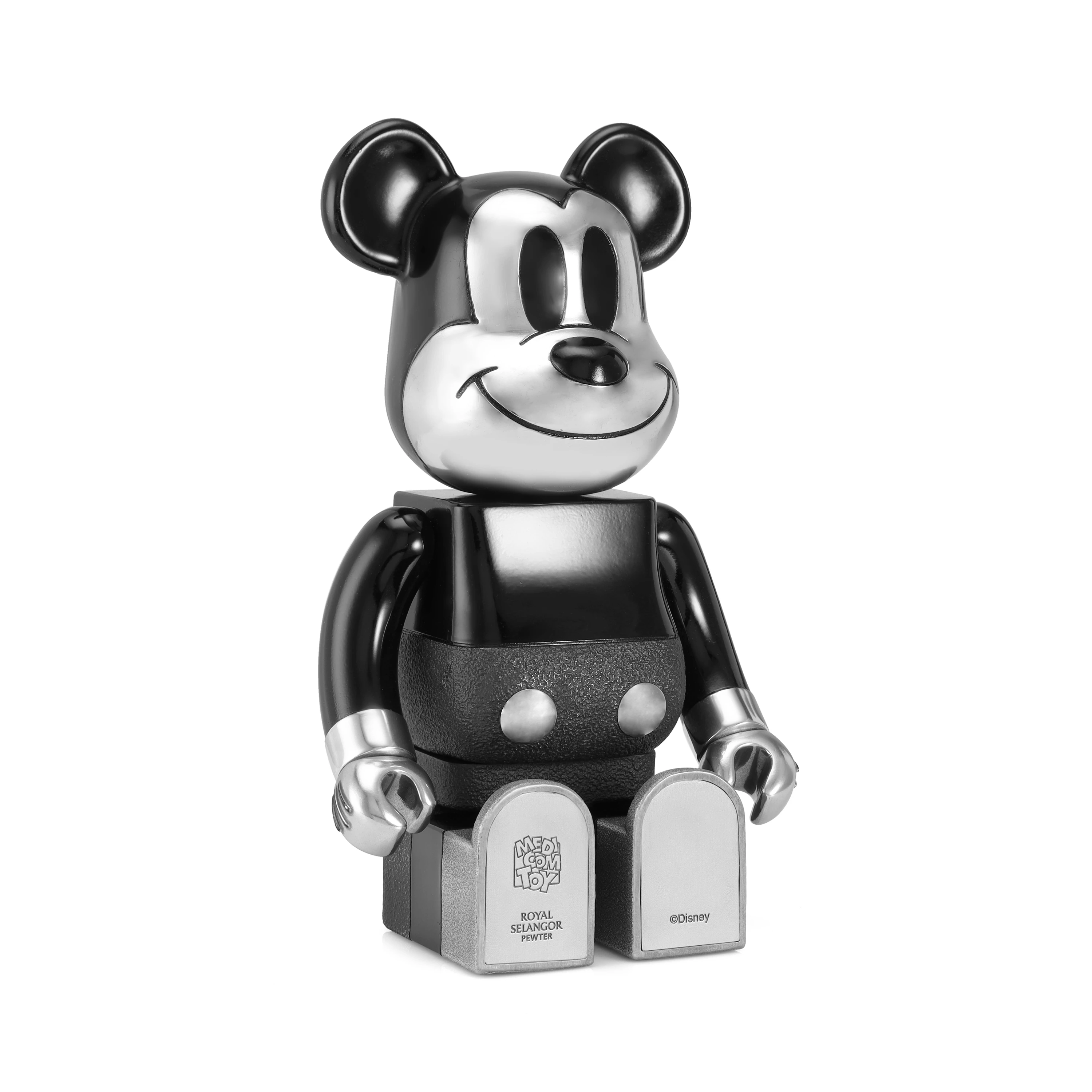 BE@RBRICK Royal Selangor Mickey Mouse B&W Ver. 400% - view 5