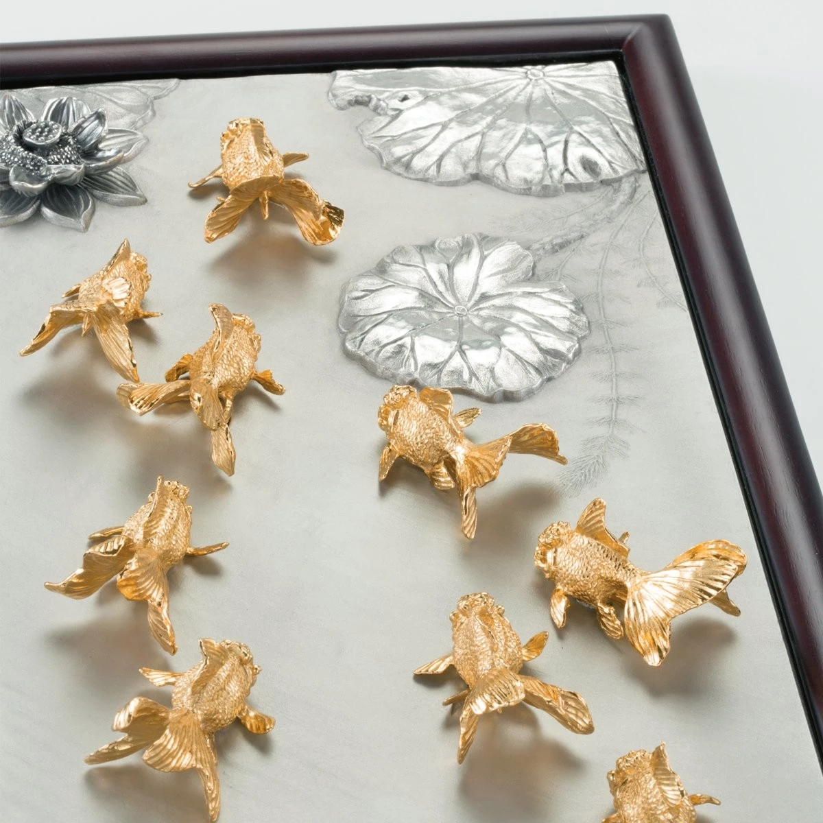 Oriental Goldfish Plaque, Gilt - Auspicious & Oriental - view 3