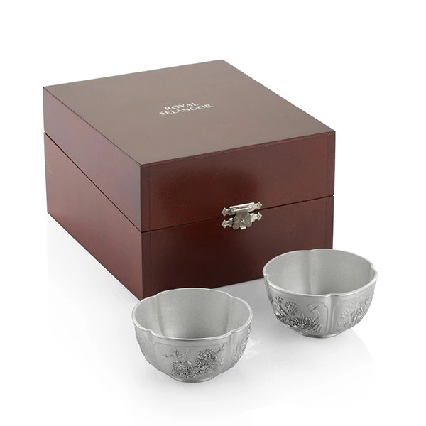Four Seasons Bowl Pair in Wooden Gift Box - view 3